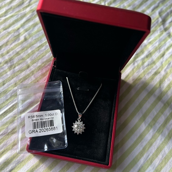 Jewelry - Sterling Silver Moissanite Necklace NWT